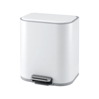 Cefito 20L Trash Bin Steel Pedal Bins Soft Close Kitchen Rubbish Waste Can White