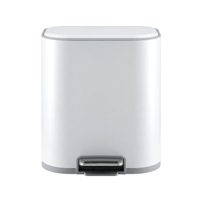 Cefito 20L Trash Bin Steel Pedal Bins Soft Close Kitchen Rubbish Waste Can White