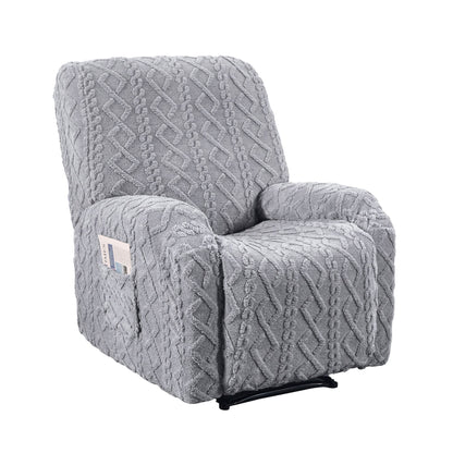 Artiss Recliner Chair Covers with Storage Side Pockets Grey