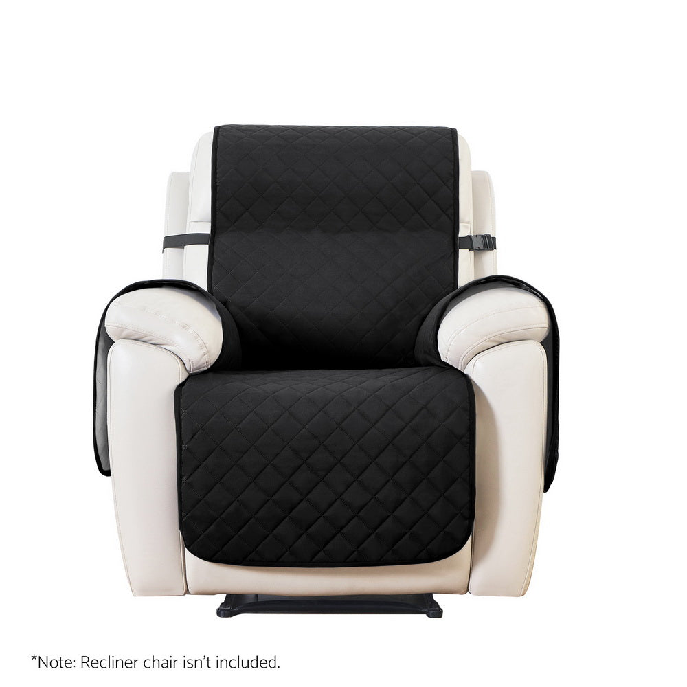 Artiss Recliner Chair Cover Water Repellent Non Slip Black