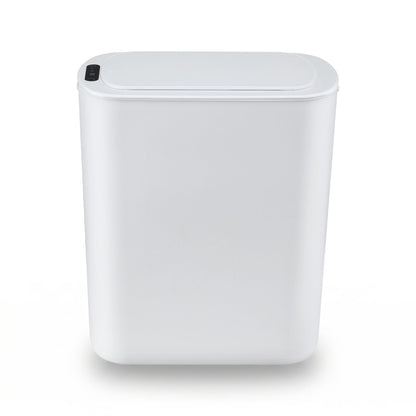 Devanti Automatic Trash Bin with Lid 21L Motion Sensor Kitchen Bin Touchless Garbage Can Plastic Slim Rubbish Bin with Liner Holder for Kitchen, Home, Office, White