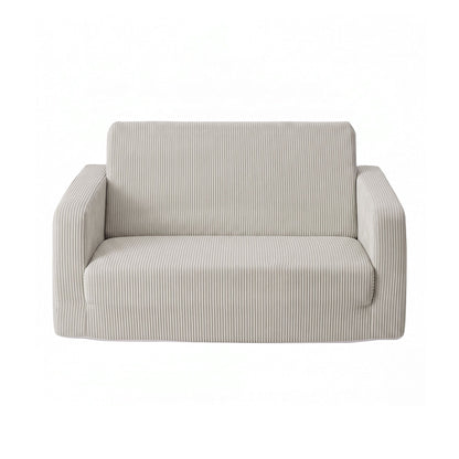 Artiss 2-in-1 Kids Sofa Toddler Foam Couch with Side Pocket Light Grey