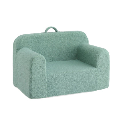 Artiss Kids Sofa Toddler Foam Couch with Carry Handle Mint Green