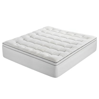 Giselle Bedding King Mattress Topper 5cm Coral Fleece