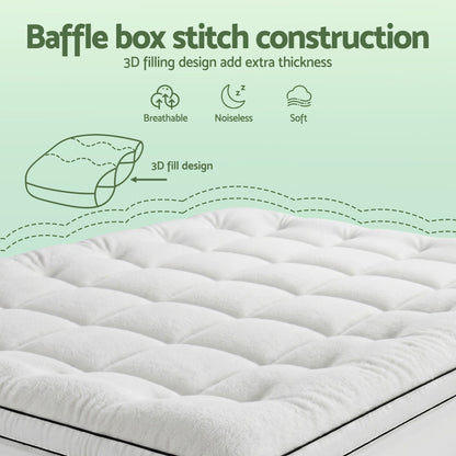 Giselle Bedding Queen Mattress Topper 5cm Coral Fleece
