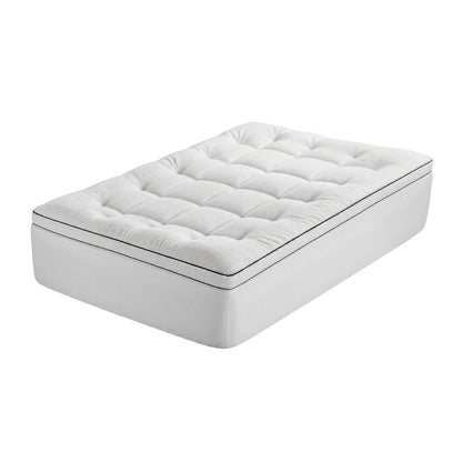 Giselle Bedding Single Mattress Topper 5cm Coral Fleece