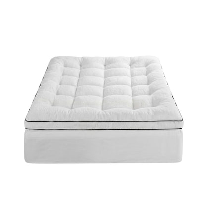 Giselle Bedding Single Mattress Topper 5cm Coral Fleece