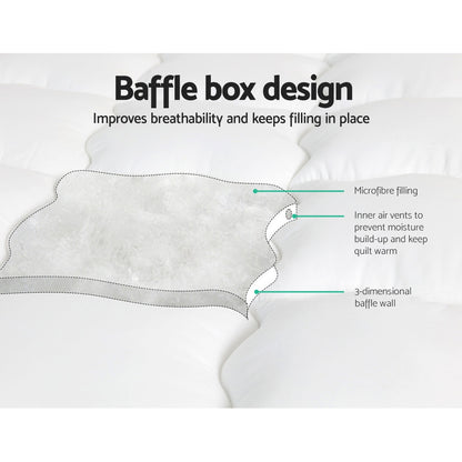 Giselle Bedding Pillowtop Mattress Topper 5cm Thick Mattress Pad for Back Pain Relief & Old Beds Machine Washable 500GSM Breathable Protector King