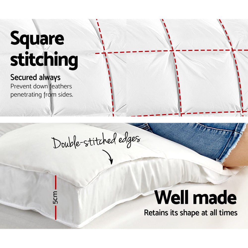 Giselle Bedding Pillowtop Mattress Topper 5cm Thick Pad for Back Pain Relief Washable Underlay Protector 1000GSM Microfibre Filling 45cm Deep Pocket King Single