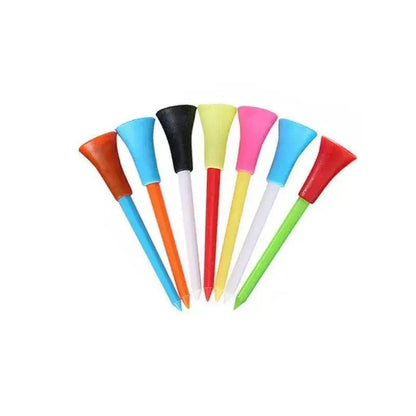 100Pack 83mm Multi-Color Golf Tees with Rubber Cushion