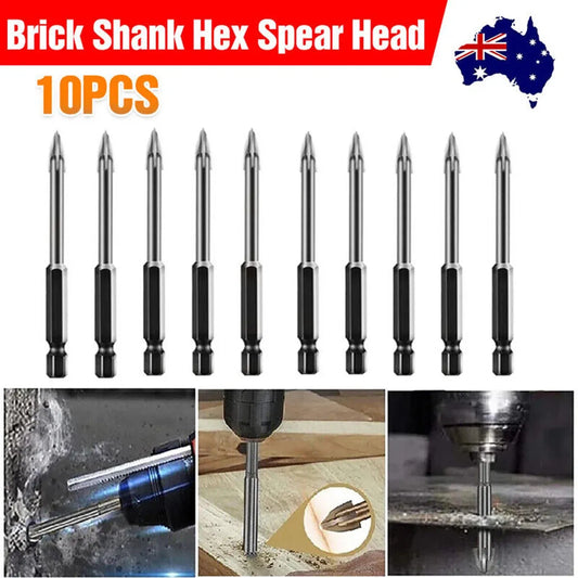 10X 6mm Hex Shank Tile Drill Bit for Porcelain Marble & Glass