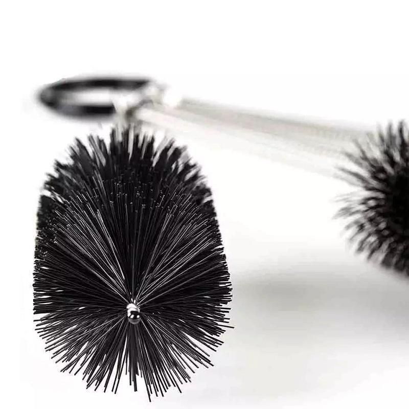 10Pcs Nylon Straw Brush Cleaner Bottle Tube Pipe Small Long Cleaning - Black