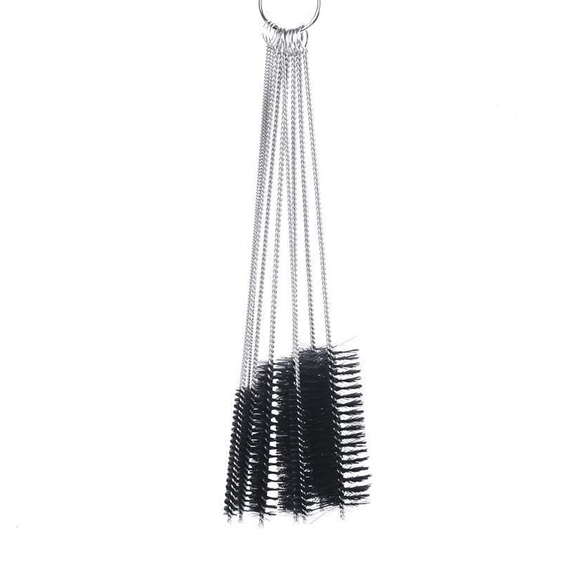10Pcs Nylon Straw Brush Cleaner Bottle Tube Pipe Small Long Cleaning - White