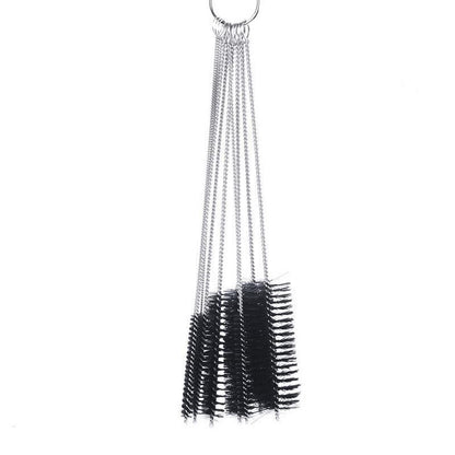 10Pcs Nylon Straw Brush Cleaner Bottle Tube Pipe Small Long Cleaning - White