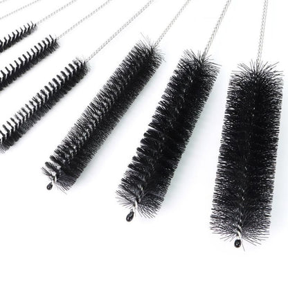 10Pcs Nylon Straw Brush Cleaner Bottle Tube Pipe Small Long Cleaning - White