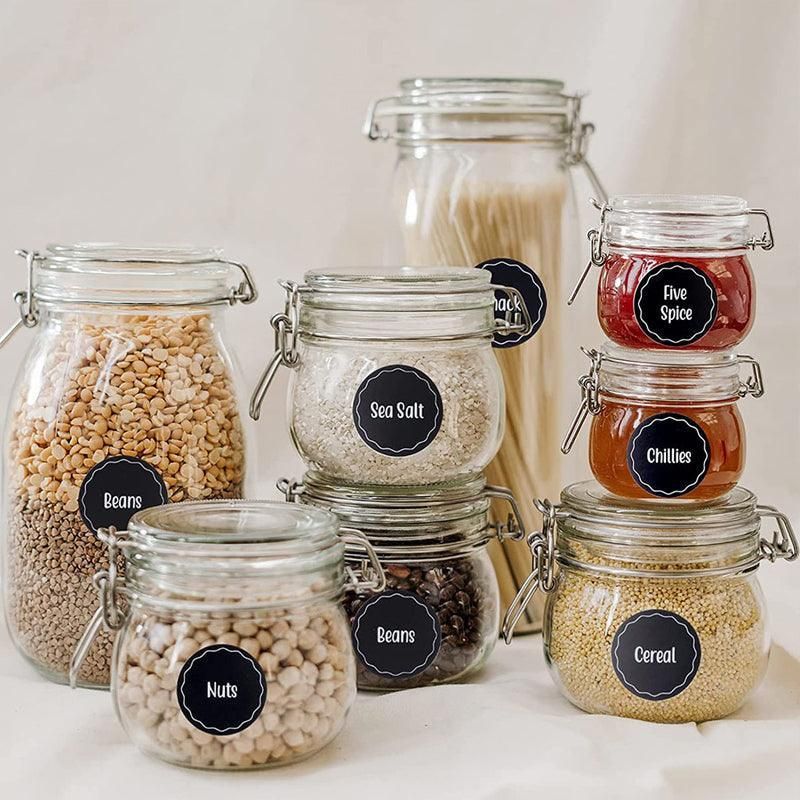 144PCS Spice Herb Jar Labels Waterproof Pantry Stickers for Kitchen Storage Jars