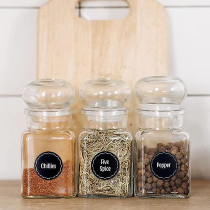 144PCS Spice Herb Jar Labels Waterproof Pantry Stickers for Kitchen Storage Jars