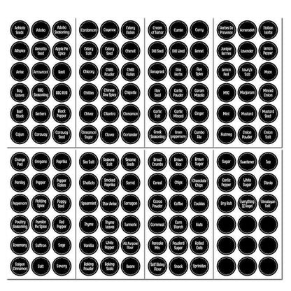 144PCS Spice Herb Jar Labels Waterproof Pantry Stickers for Kitchen Storage Jars