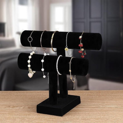 2-Tier Jewelry Stand Bracelet Holder Necklace Display Organizer Rack