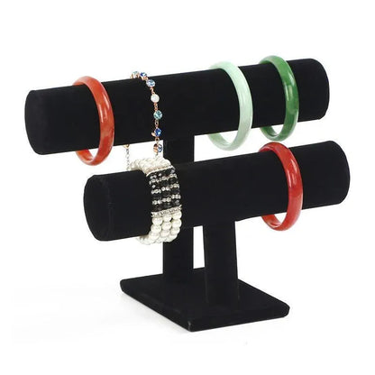 2-Tier Jewelry Stand Bracelet Holder Necklace Display Organizer Rack