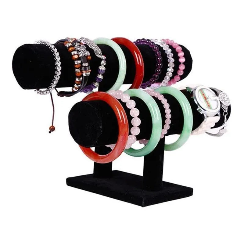 2-Tier Jewelry Stand Bracelet Holder Necklace Display Organizer Rack