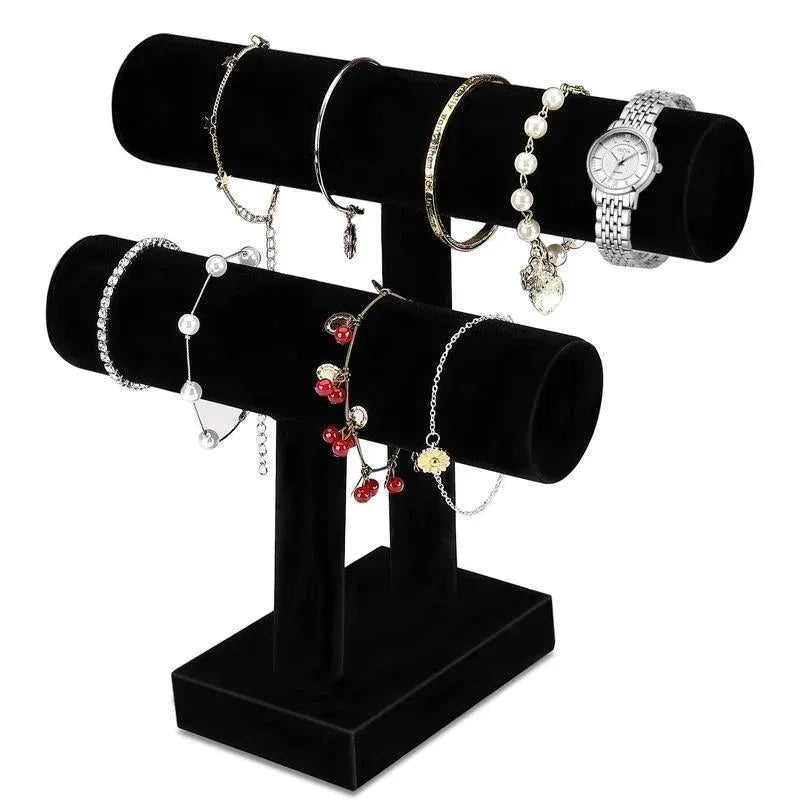 2-Tier Jewelry Stand Bracelet Holder Necklace Display Organizer Rack