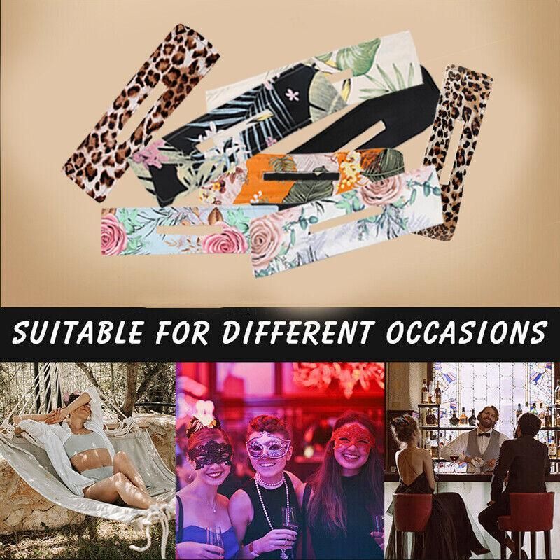 New Deft Bun Knotted Wire Hair Band Print Headband Twist Maker Hair Accessories - Black 02