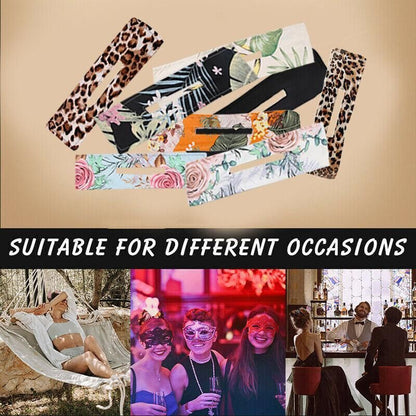 New Deft Bun Knotted Wire Hair Band Print Headband Twist Maker Hair Accessories - Coffee 03