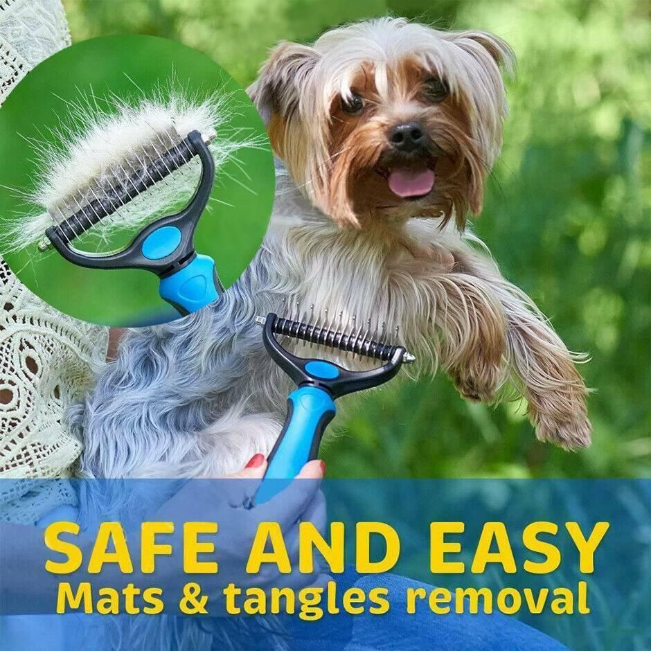 Dog Pet Cat Grooming Comb Brush Undercoat Rake Dematting Deshedding Trimmer Tool