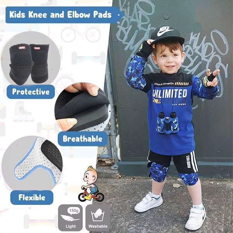 AOLIKES S Size Knee Pad Crash Proof Anti-Slip for Young Users Sports Protection - Black