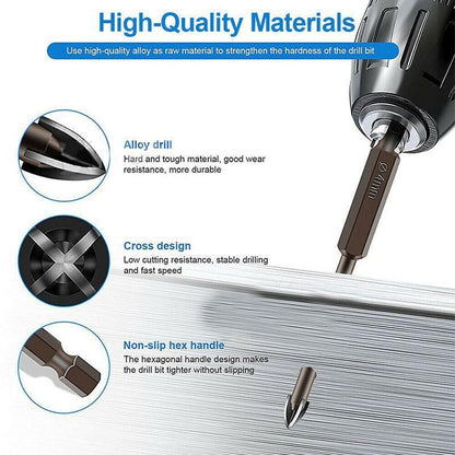 7Pcs Efficient Universal Drilling Tool Multifunctional Cross Alloy Drill Bit Au