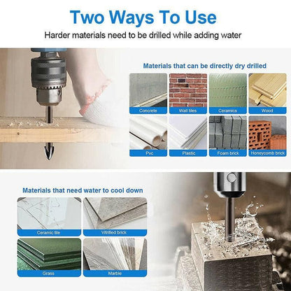 7Pcs Efficient Universal Drilling Tool Multifunctional Cross Alloy Drill Bit Au
