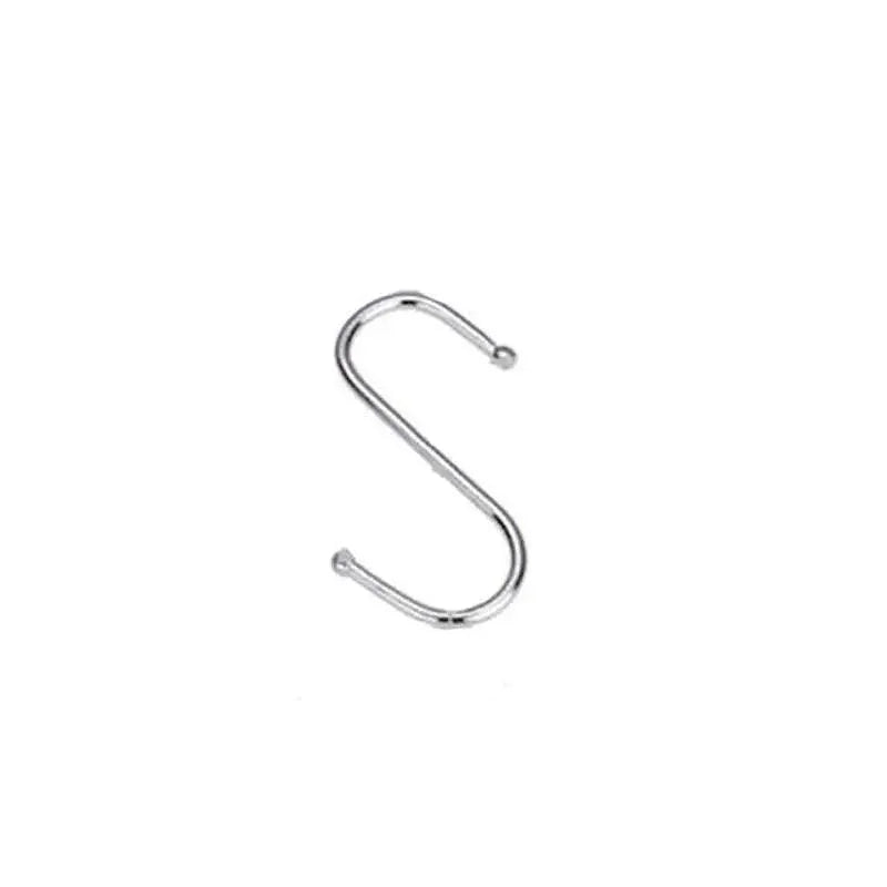 7cm Stainless Steel S Shape Hooks Kitchen Hanger Rack Clothes Hanging Plant Holders - 20PCS