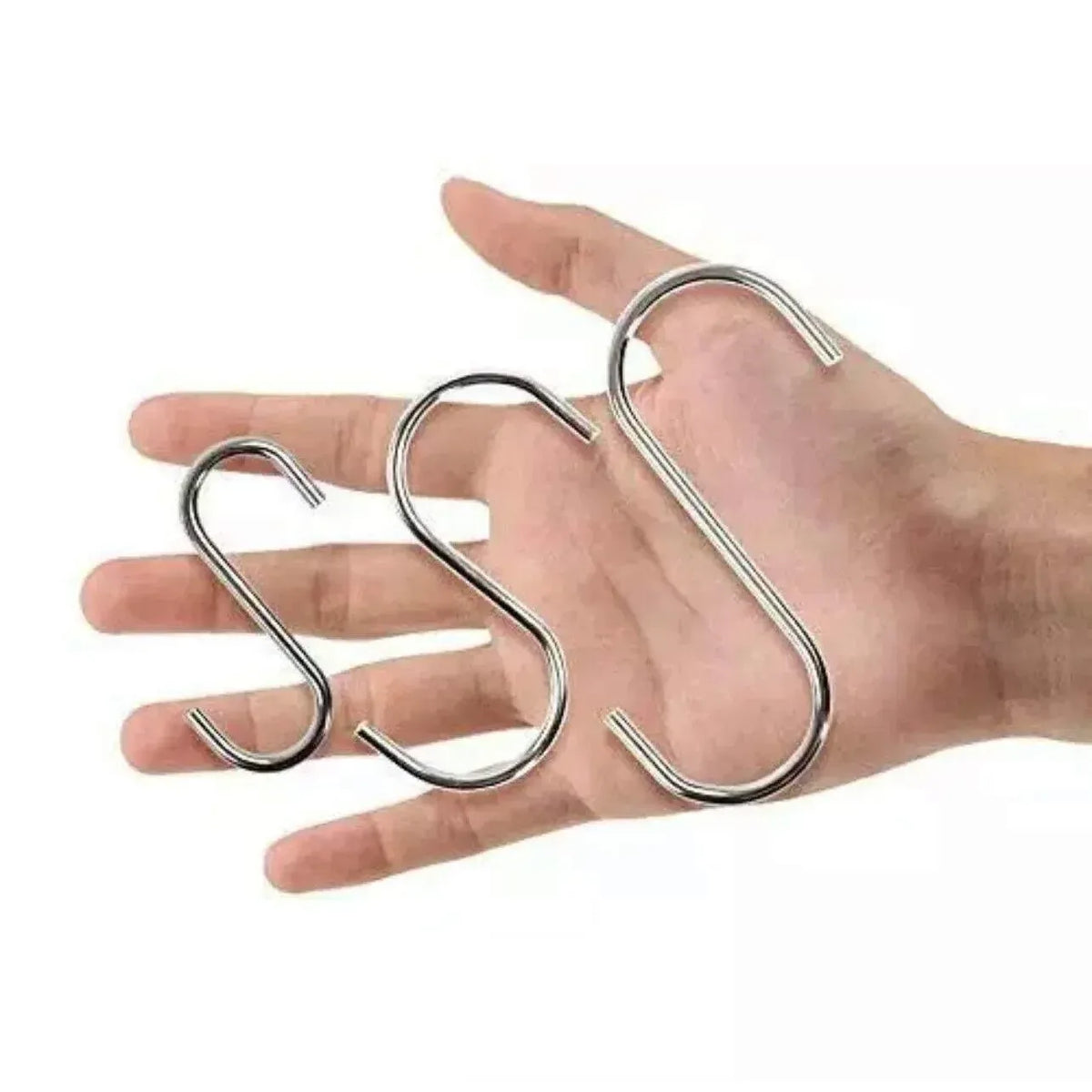 7cm Stainless Steel S Shape Hooks Kitchen Hanger Rack Clothes Hanging Plant Holders - 20PCS