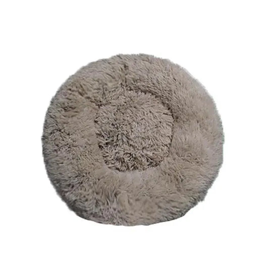 Coffee Cat Bed Pet Bed Dog Donut Nest Calming Deep Sleeping Soft Plush Kennel Washable - 60CM