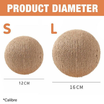 Cat Scratching Ball Cat Scratcher Toy Cats Scratcher Post Natural Sisal - Small (V-Type)