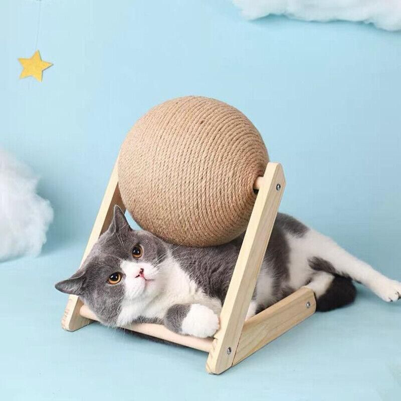 Cat Scratching Ball Cat Scratcher Toy Cats Scratcher Post Natural Sisal - Small (V-Type)