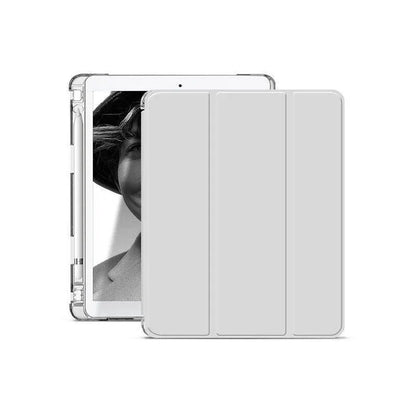 Shockproof Silicone iPad 2017 Case with Pencil Slot and Smart Cover – 6 Colour Options - Lavender Grey