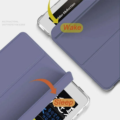 Shockproof Silicone iPad 2017 Case with Pencil Slot and Smart Cover – 6 Colour Options - Lavender Grey