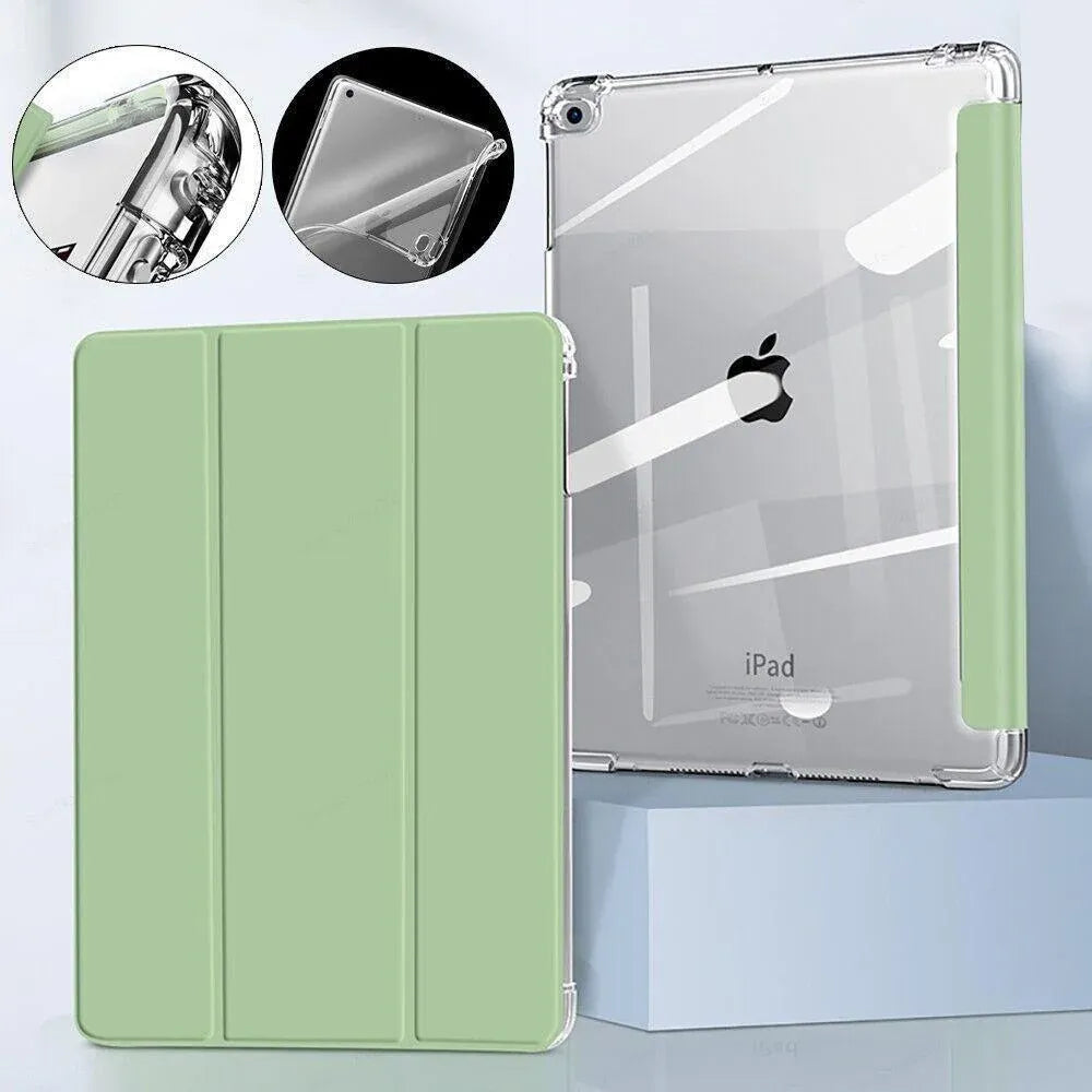 Shockproof Silicone iPad 2017 Case with Pencil Slot and Smart Cover – 6 Colour Options - Lavender Grey