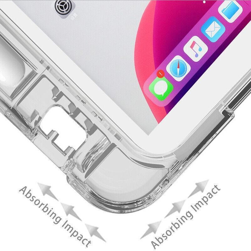 Shockproof Silicone iPad 2017 Case with Pencil Slot and Smart Cover – 6 Colour Options - Lavender Grey