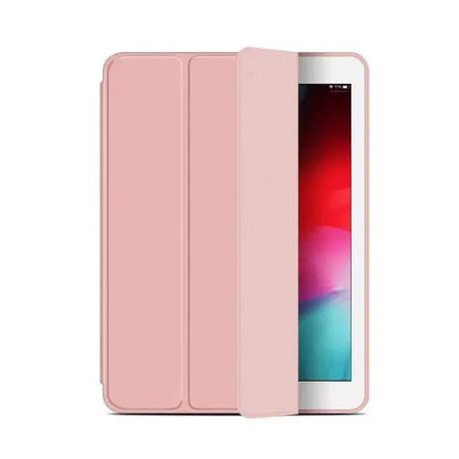 Shockproof Silicone iPad 2017 Case with Pencil Slot and Smart Cover – 6 Colour Options - Lavender Grey