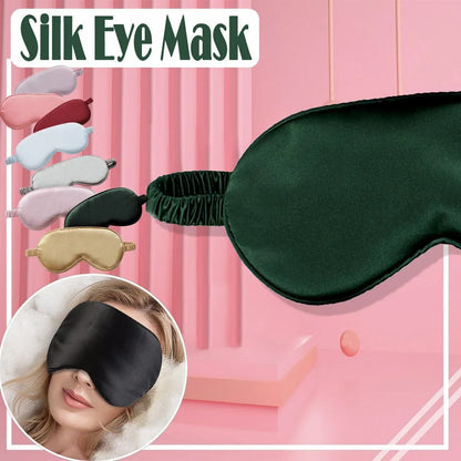 Pure Soft Silk Eyeshade Blindfold Sleep Eye Mask Cover Light Shade Travel Relax - 23 Light Pink