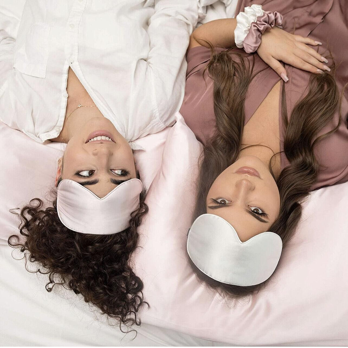 Pure Soft Silk Eyeshade Blindfold Sleep Eye Mask Cover Light Shade Travel Relax - Gold Dust