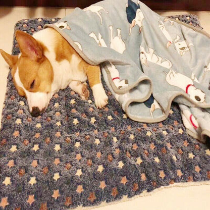 M Size Puppy Dog Cat Cushion Mattress Blanket Bed Soft Warm Pet Pad Winter Kennel House - Pink Bear