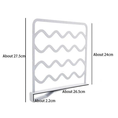 4PCS Clip-On Closet Shelf Dividers Wardrobe Organizer for Clothes and Cabinets