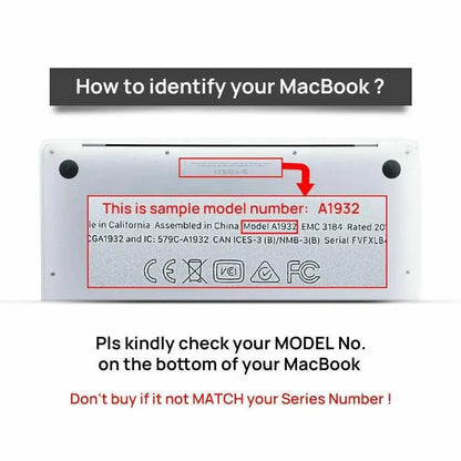 Frosted Transparent Case with Keyboard Cover for MacBook 13 to 16 Inch - Mackbook Retina 13.3 Pro (A1425/A1502)