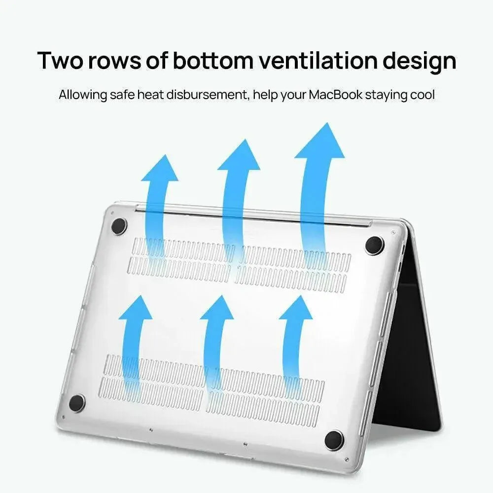 Frosted Transparent Case with Keyboard Cover for MacBook 13 to 16 Inch - Mackbook Retina 13.3 Pro (A1425/A1502)