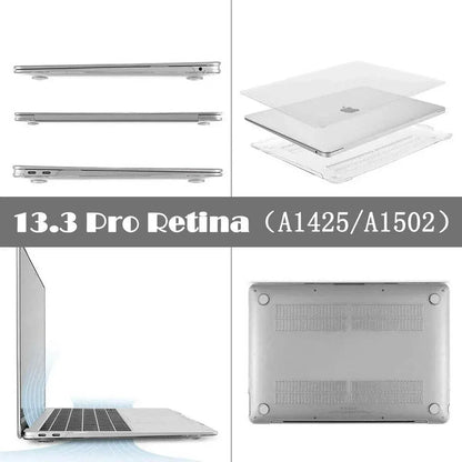 Frosted Transparent Case with Keyboard Cover for MacBook 13 to 16 Inch - Mackbook Retina 13.3 Pro (A1425/A1502)