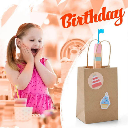 50X Kraft Paper Bags Gift Shopping Carry Craft Brown Bag With Handles - XXL-42cmx31cmx13cm